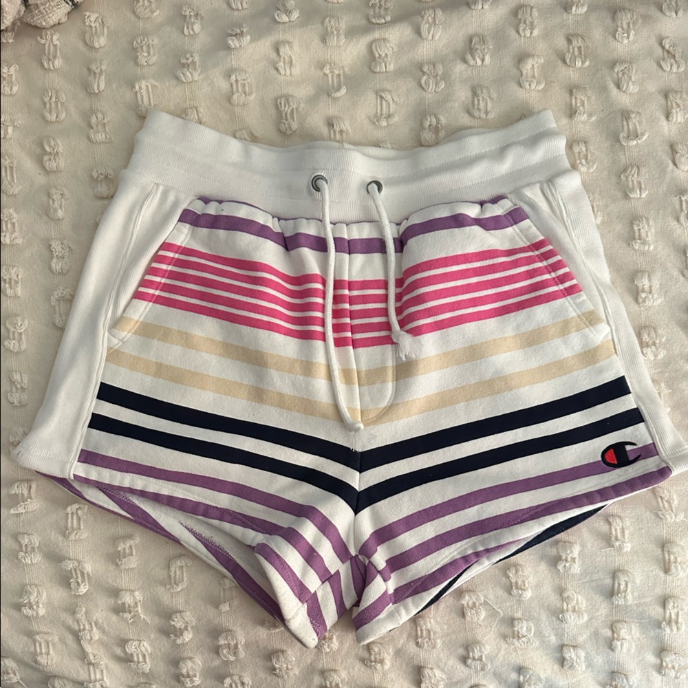 Champion Reverse weave shorts in striped